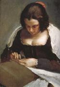 Diego Velazquez The Needlewoman (unfinished) (df01) USA oil painting artist